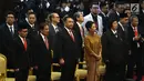 Sejumlah menteri Kabinet Kerja menghadiri pelantikan anggota DPR, MPR, dan DPD di Kompleks Parlemen, Jakarta, Selasa (1/10/2019). Para wakil rakyat yang terpilih dalam Pemilihan Umum 2019 dilantik hari ini. (Liputan.com/JohanTallo)