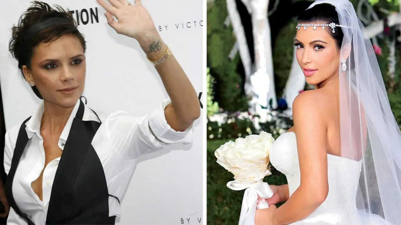 Victoria Beckham Ogah Bikin Gaun Pengantin Kim Kardashian