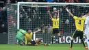 Pemain Watford merayakan gol ke gawang Leeds United pada putaran kelima Piala FA di Stadion Vicarage Road, London, (20/2/2016). (AFP/Olly Greenwood)