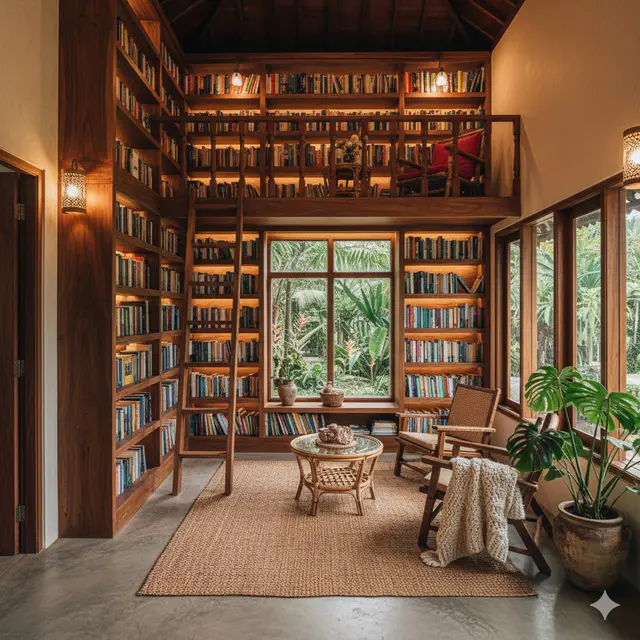 7 Inspirasi Rumah Kecil Mezzanine dengan Perpustakaan Mini di Area Atas, Solusi Cerdas untuk Ruang Terbatas