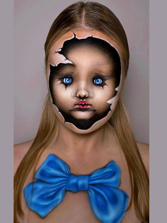 8 Potret Body Painting Wanita Ini Ciptakan Ilusi Optik Mengagumkan, Banjir Pujian