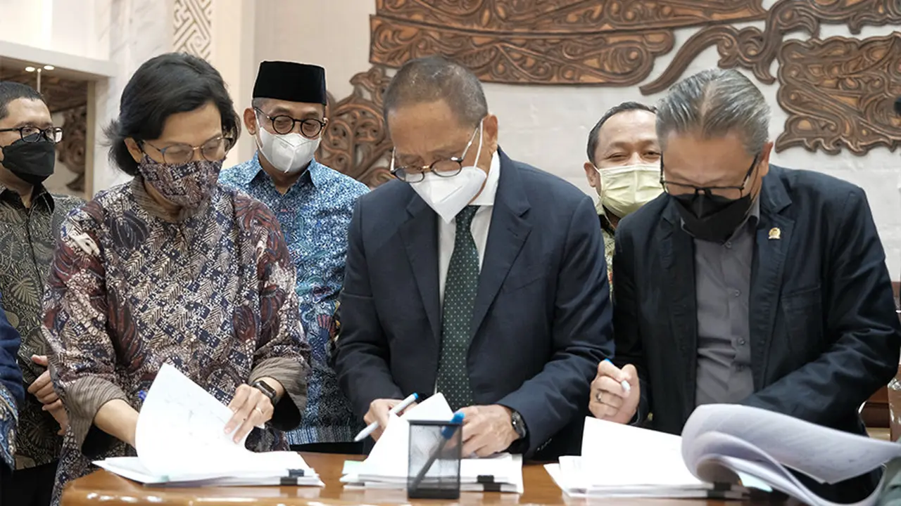 Menkeu Sri Mulyani dalam Rapat Kerja Komisi XI DPR RI bersama Pemerintah yang diselenggarakan pada Rabu (29/09). Dok Kemenkeu