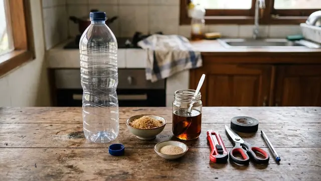 Cara Membuat Perangkap Kecoak Alami dari Botol Plastik dan Minyak Jelantah/AI Generated