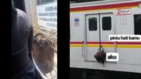 Wanita Ini Terpisah dari Tasnya yang Terjepit Pintu KRL, Momennya Bikin Geli