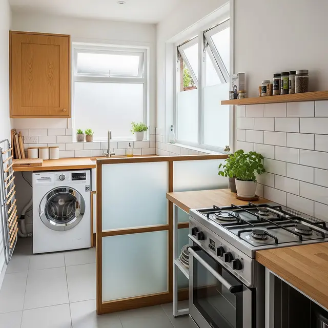 Dapur Rumah Kecil Multifungsi untuk Masak dan Cuci Baju