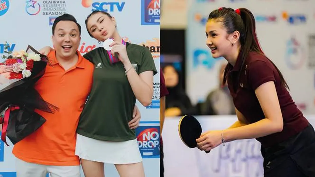 7 Potret Menawan Rayna Snova saat Main Tenis Meja di TOSI, Raih Juara 2