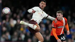 Tampil dominan, Manchester City unggul lebih dulu lewat gol yang dicetak Erling Haaland pada menit ke-3. (AP Photo/Alastair Grant)