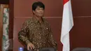Dirut PT Pertamina Elia Massa Manik saat menghadiri jumpa pers di Gedung Pertamina, Jakarta, Kamis (16/3). Elia dipilih berdasarkan keputusan dari Rapat Umum Pemegang Saham (RUPS). (Liputan6.com/Angga Yuniar)