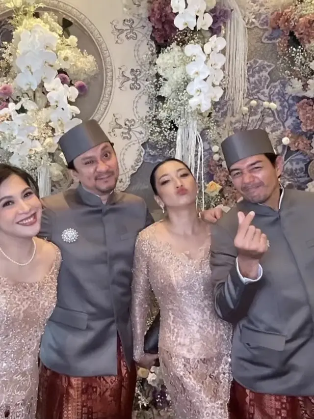 Penampilan Istri Vincent Rompies saat Hadir di Pernikahan Enzy Storia, credit (@hestipurwadinata)