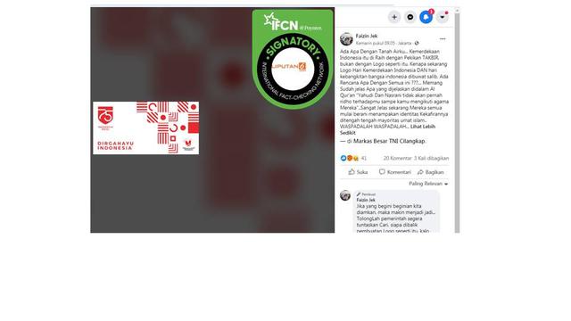 Cek Fakta Tidak Benar Logo Hut Ke 75 Ri Memuat Lambang Salib Cek Fakta Liputan6 Com