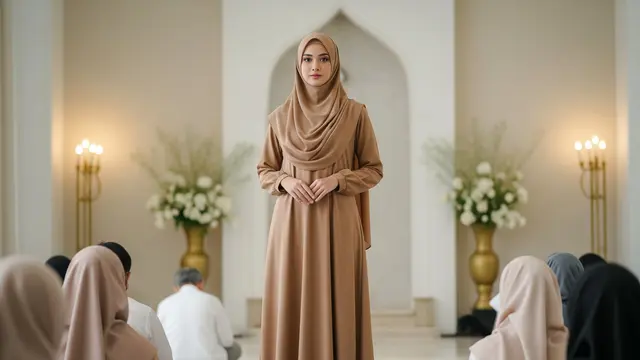 Model Gamis Minimalis untuk Pengajian (Image by Gemini AI)