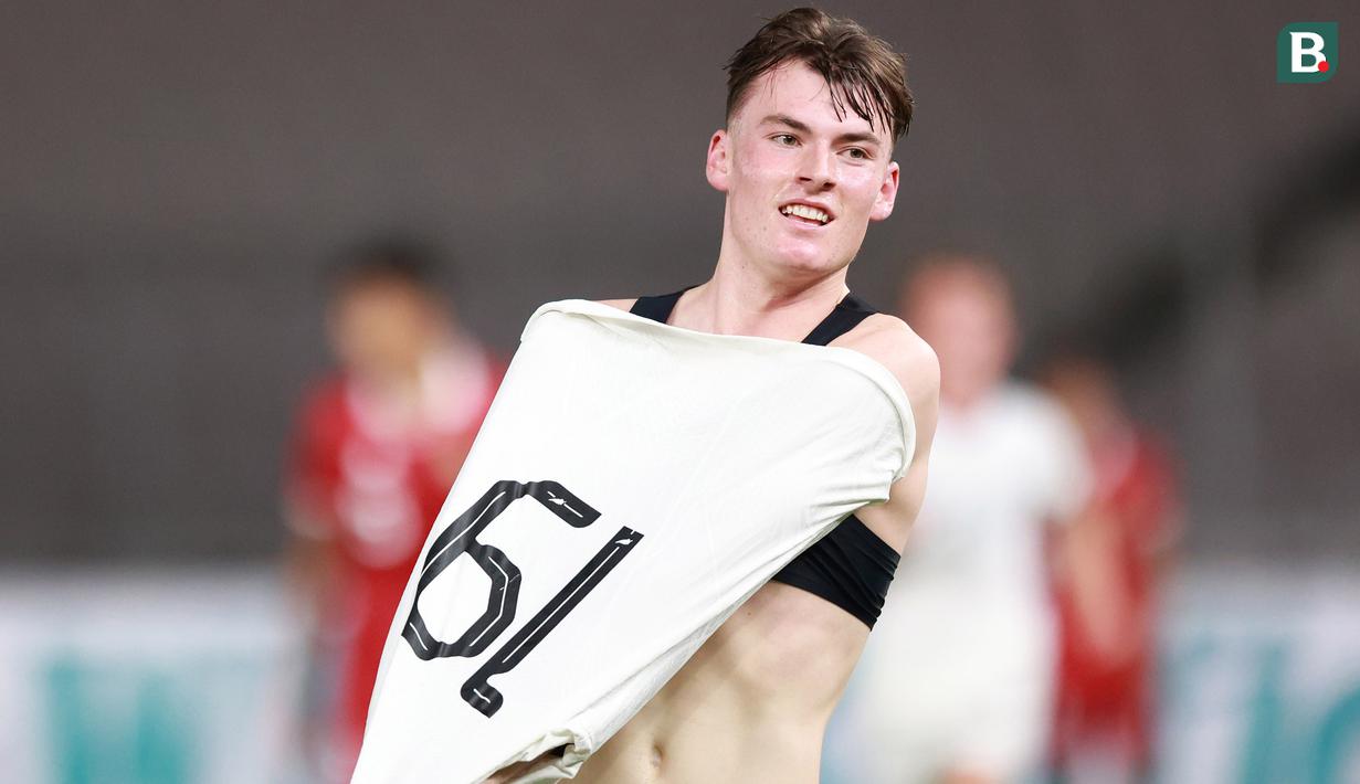 <p>Selebrasi pemain Selandia Baru Oliver John Colloty setelah menjebol gawang Timnas Indonesia U-20 pada laga International Friendly Match U-20 di Stadion Utama Gelora Bung Karno (SUGBK), Jakarta, Minggu (19/02/2023). (Bola.com/Ikhwan Yanuar)</p>