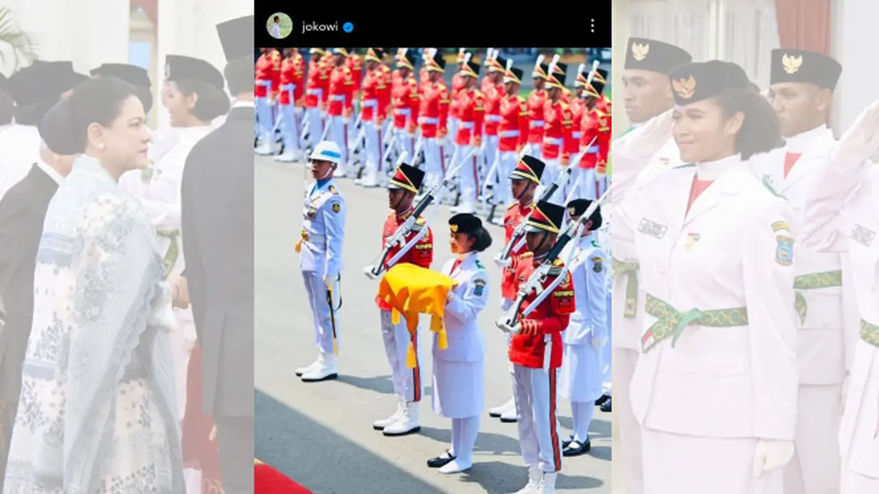 Foto Sosok Lilly Wenda, Pembawa Baki Paskibraka Nasional 2023, Muncul di Instagram Jokowi. Di Situ Terlihat Jelas Paskibraka 17 Agustus Wakil Papua Pegunungan Tanpa Sepatu Usai Tragedi Sepatu Copot (instagram.com/jokowi)
