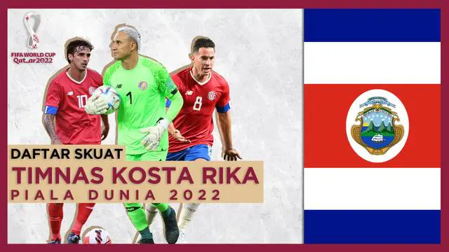 Berita Motiongrafis Skuat Timnas Kosta Rika di Piala Dunia 2022, Bintang PSG Keylor Navas Masih Jadi Andalan di Bawah Mistar Gawang.