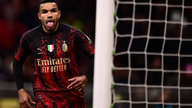 Selebrasi pemain AC Milan saat mengalahkan Atalanta di Liga Italia