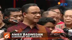 Anies berjanji akan segera mengatasi banjir di kawasan Rawa Terate.