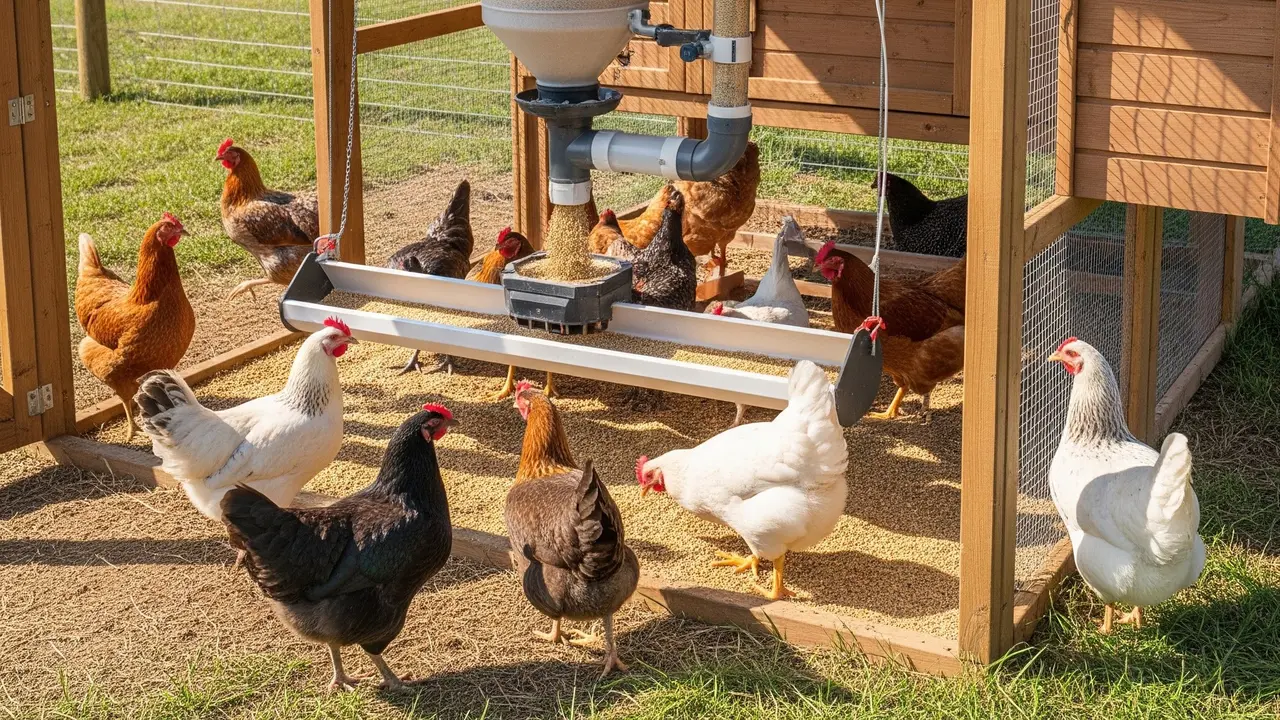 Kandang Ayam dengan Sistem Pakan Otomatis (Gemini AI)