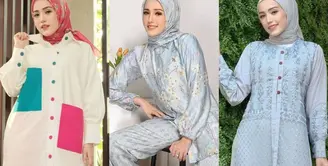 Lihat di sini beberapa potret OOTD hijab pastel ala Adelia Pasha.
