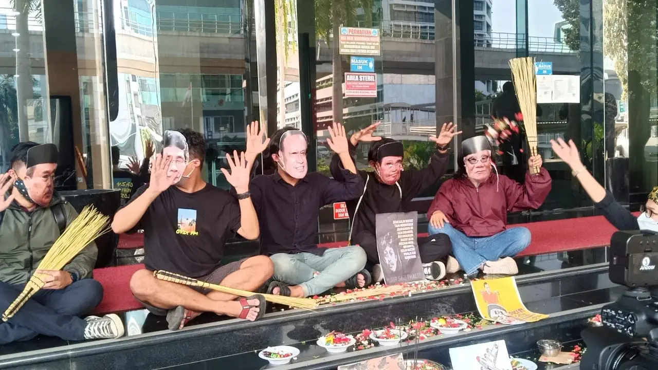 ruwatan di Gedung ACLC Komisi Pemberantasan Korupsi (KPK), Rasuna Said, Jakarta Selatan, Jumat (28/5/2021).