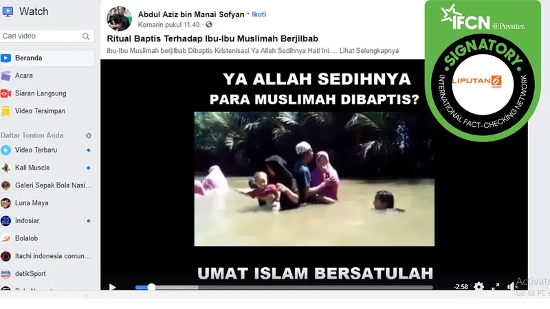 Hoaks Muslimah Dibaptis