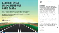 Marka jalan (foto: instagram @kemenhub151)