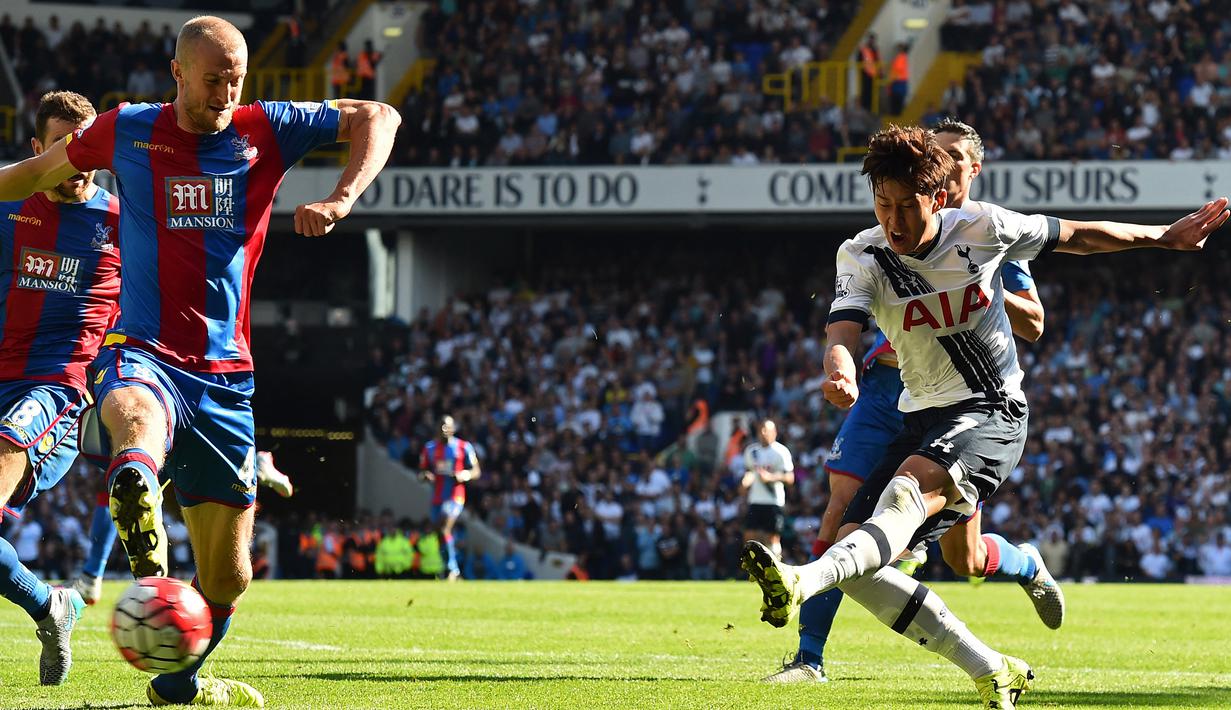 <p>Crystal Palace. Dari total 13 kali pertemuan dengan Crystal Palace di semua ajang, Son Heung-min berhasil mencetak 6 gol dan 2 assist serta membawa Tottenham Hotspur 10 kali menang, 2 kali imbang dan 1 kali kalah. Gol terakhir ke gawang Crystal Palace dicetak pada pekan ke-19 Liga Inggris musim 2021/2022, 26 Desember 2021 dalam laga yang berkesudahan 3-0. (AFP/Ben Stansall)</p>