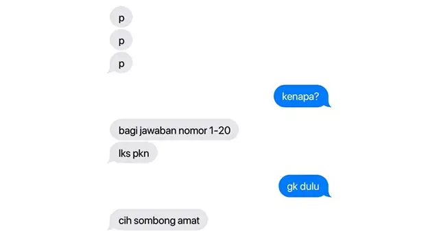 6 Chat Minta Tugas ke Teman Tanpa Basa-Basi Ini Bikin Kesal