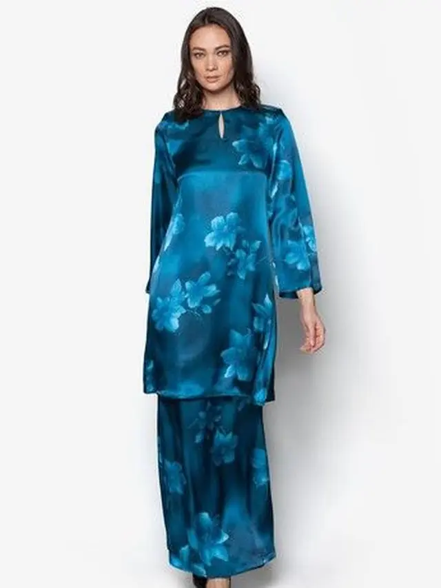 Baju Kurung Berbahan Kain Motif
