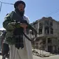 Ilustrasi Taliban di Kabul, Afghanistan. (AFP)