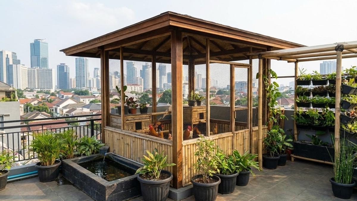 10 Desain Kandang Ayam Tanpa Terlihat Kumuh, Bebas Bau Cocok di Perkotaan