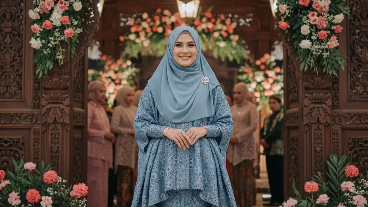 Kebaya Tunik Brokat (Gemini AI)