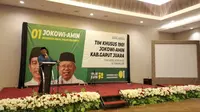 Pembina Sqatgas 1901 Ridwan Kamil dalam sambutannya deklarasi dukungan untuk pasangan Jokowi-Maruf Amin di Garut (Liputan6.com/Jayadi Supriadin)