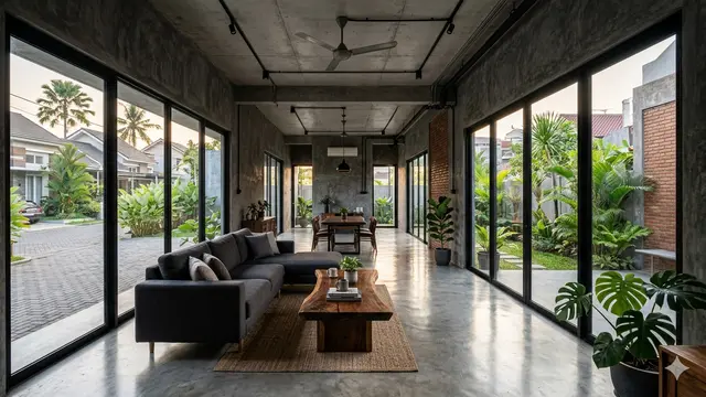 Inspirasi Rumah 1 Lantai dengan Ventilasi Silang Adem.