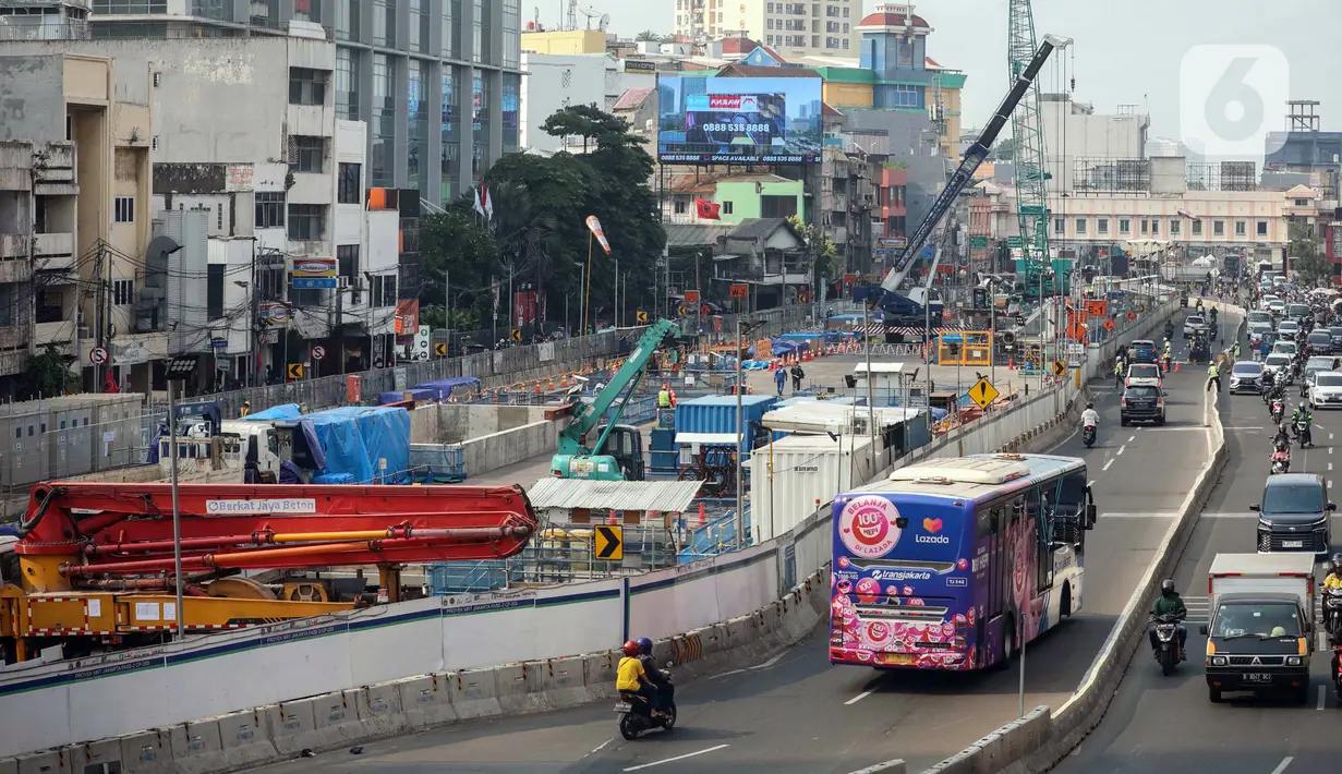 Progres MRT Fase 2 CP 202 kini telah mencapai 22,66 persen. (Liputan6.com/Angga Yuniar)