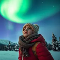 arti aurora ©Ilustrasi dibuat AI