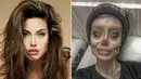Setelah melabeli dirinya sebagai fans nomor satu Angelina Jolie, Sahar menunjukkan bahwa operasi pelastik bisa mengubah wajah seseorang jadi mengerikan. (India Today)