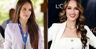 Lihat di sini beberapa potret penampilan Cinta Laura pakai blazer, yang dibilang mirip Angelina Jolie.