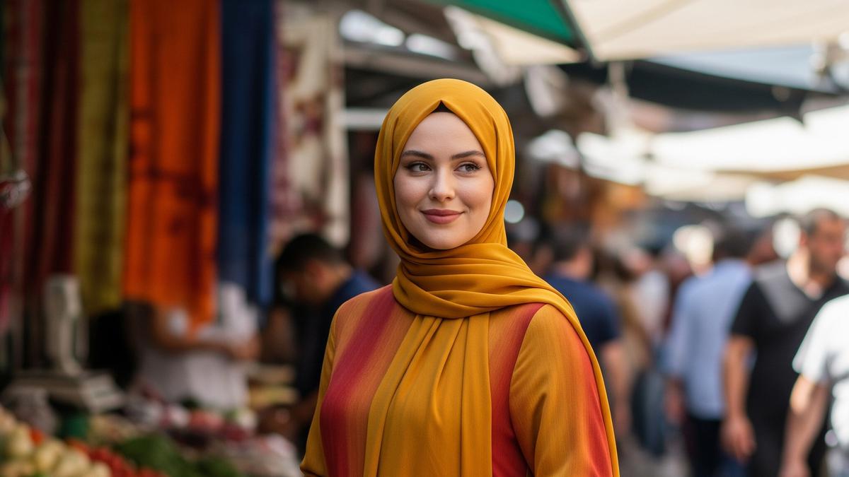 Paduan Hijab dan Dress Analogous, Skema Warna yang Lembut tapi Punya Gaya