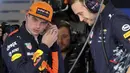 Pebalap Red Bull, Max Verstappen menempati peringkat keenam klasemen pebalap F1 dengan raihan 111 poin. (AP/Eugene Hoshiko)