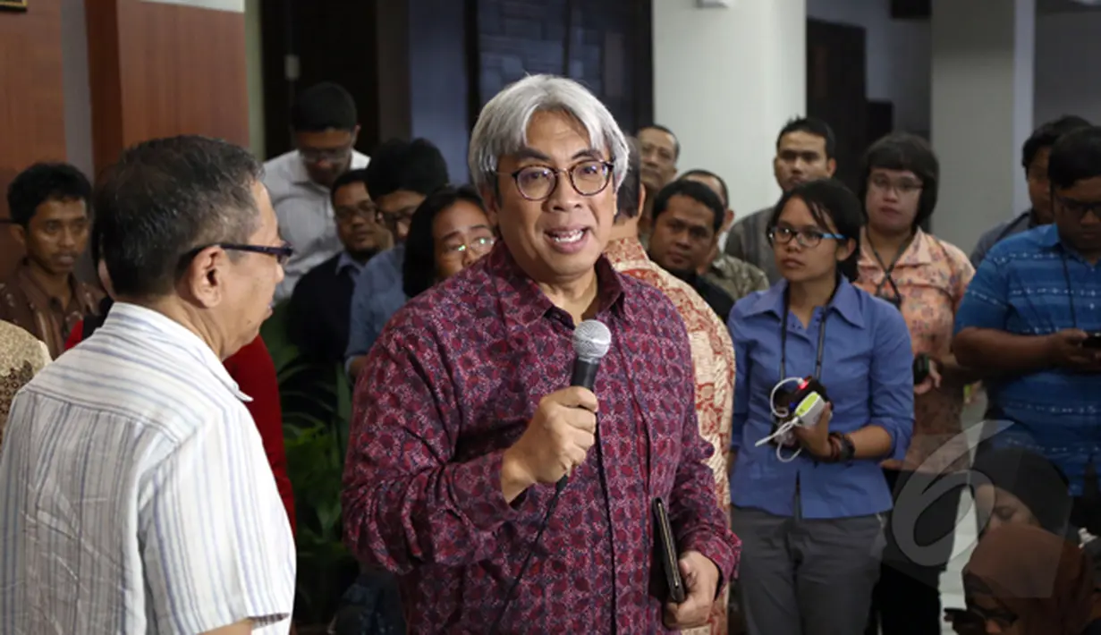 Imam Prasodjo saat menghadiri konferensi pers Tim 9 usai memberikan rekomendasi kepada Presiden Joko Widodo terkait kisruh KPK vs Polri, Jakarta, Rabu (28/1/2015). (Liputan6.com/Faizal Fanani)