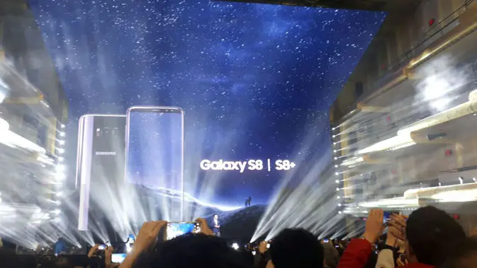 Samsung Galaxy S8 dan S8 Plus resmi diluncurkan di kota New York. (Liputan6.com/ Iskandar)