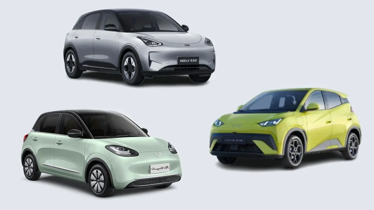 Tampilan Geely EX2, BYD Atto 1 dan Wuling Binguo EV