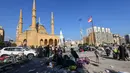 Pemerintah Lebanon telah membuka sekolah-sekolah di Beirut untuk menampung para pengungsi. (JOSEPH EID/AFP)