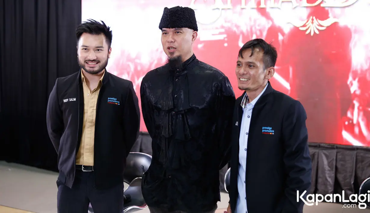 "Saya umumkan saya melarang Once menyanyikan lagu Dewa 19 sejak saya ucapkan di media hari ini," kata Ahmad Dhani Selasa (28/3/2023) dilansir dari Kapanlagi.com. [Foto: KapanLagi.com/Bayu Herdianto]