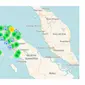 Peta sebaran Covid-19 di Aceh, Rabu (25/03/2020), yang diambil dari laman resmi pemerintah (Liputan6.com/Rino Abonita)
