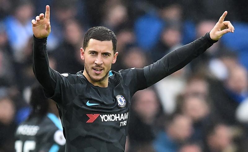 Gelandang Chelsea, Eden Hazard. (AFP/Glyn Kirk)