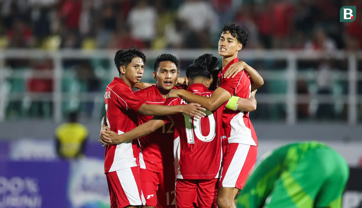 <p>Pemain&nbsp;Timnas Indonesia U-23 merayakan gol dalam duel versus Makau U-23 pada Fase Grup J Kualifikasi Piala Asia U-23 2026 di Stadion Gelora Delta, Sidoarjo, Sabtu (6/9/2025). (Bola.com/Abdul Azis)</p>
