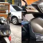 Penjual bakso tunggangi Piaggio Liberty (TikTok/@arsadndr)