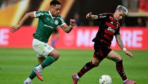 Penyerang Palmeiras, Vitor Roque. (AFP/ERNESTO BENAVIDES)