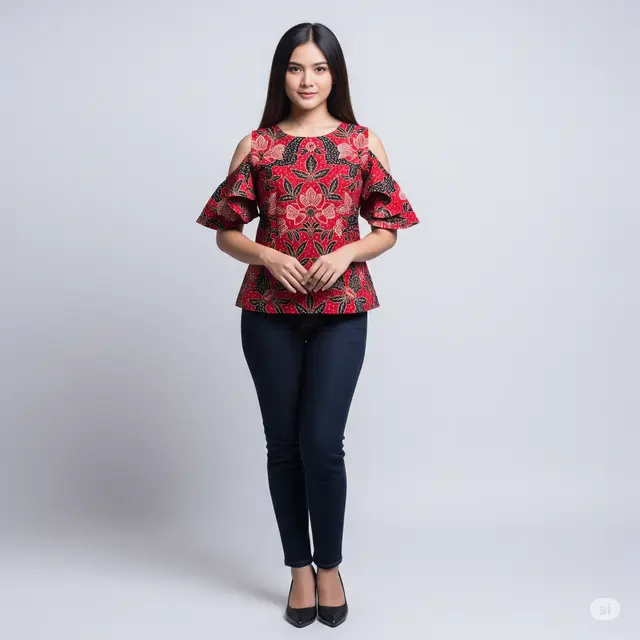 6 Model Batik Wanita Cold Shoulder yang Trending untuk Penampilan Modern dan Elegan